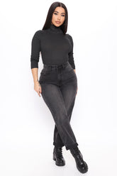 Up Up And Away Balloon Mom Jeans - Black Ins Street